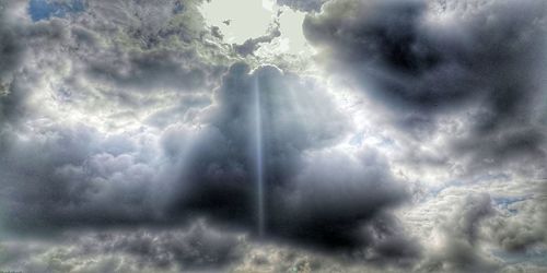 Low angle view of storm clouds in sky