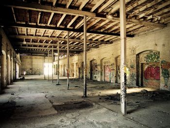 Empty corridor in abandoned building