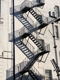 Low angle view of staircase on building