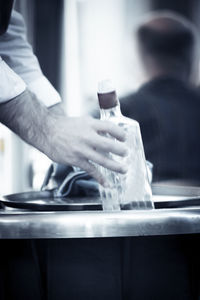 Man working on table