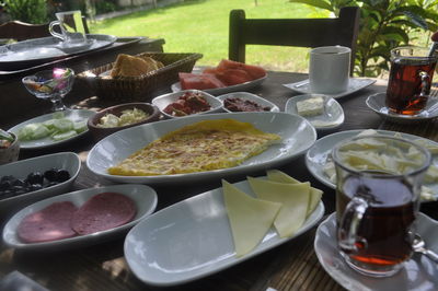 Close-up of served food