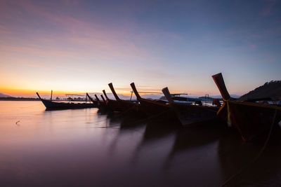 Boats in lake