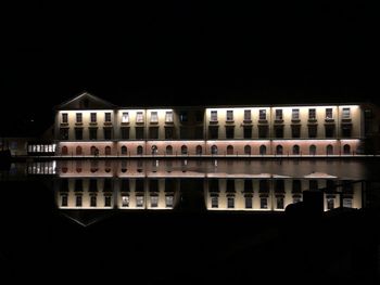 Building against sky at night