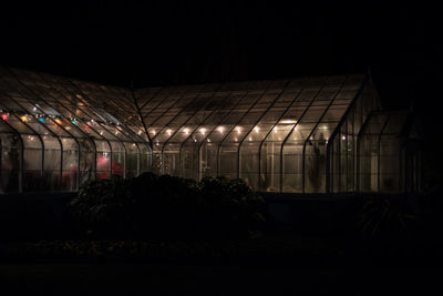 Illuminated built structure at night