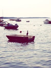 Boats in sea