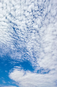 Low angle view of clouds in sky