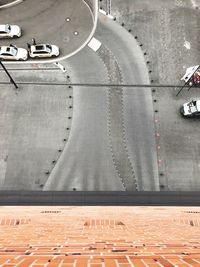 High angle view of street