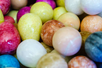 Full frame shot of multi colored candies in market