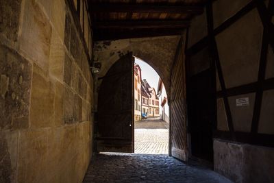 Empty corridor of building