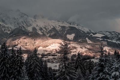 Moody winter scenery at amazing weather