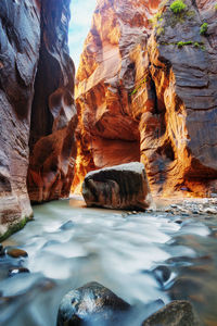 Rock formations in water