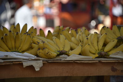 Close-up of yellow fruits in market