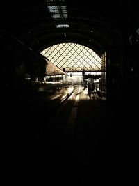 Train at railroad station platform