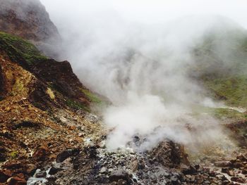 River flowing through rocks