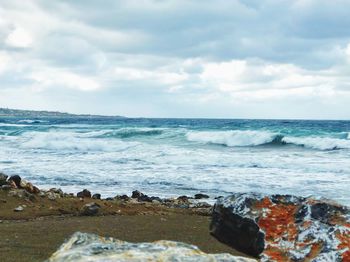 Scenic view of sea against sky