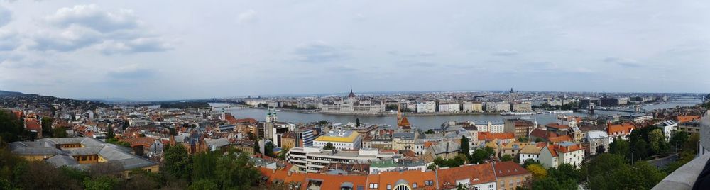 High angle shot of townscape