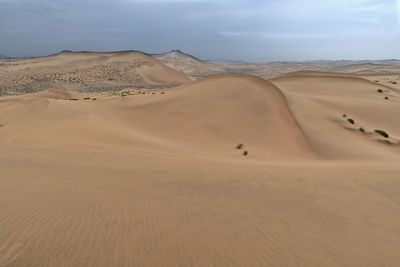 1031 moving and stationary sand dunes-badain jaran desert -tire tracks on the sand. nei mongol-china