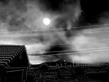 Low angle view of sky at night
