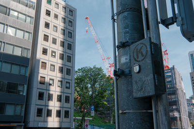 Low angle view of buildings in city