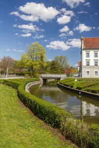 View of river with buildings in background
