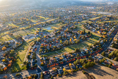 High angle view of cityscape