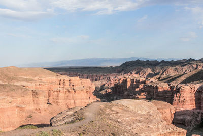 Scenic view of desert against sky
