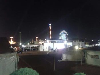 Illuminated city at night