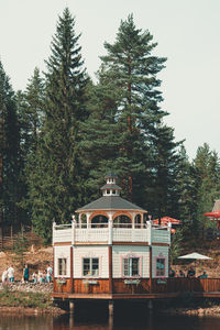 Built structure in forest