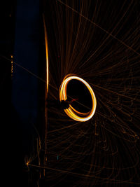 Low angle view of wire wool