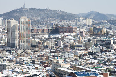 Aerial view of town