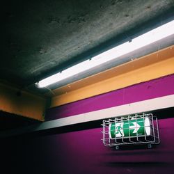 Close-up of illuminated ceiling