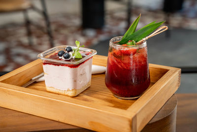 Close-up of food on table