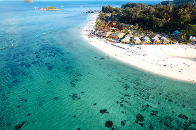 High angle view of beach