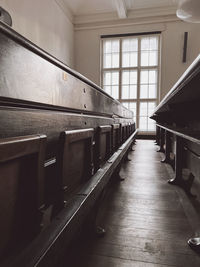 Empty corridor in building