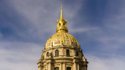 Low angle view of les invalides against sky