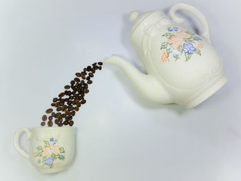 Close-up of tea cup on table