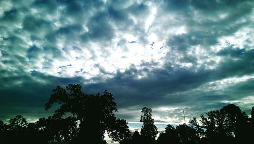 Low angle view of cloudy sky