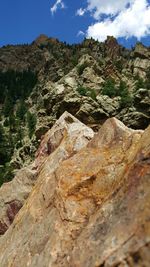 Scenic view of rocky mountains