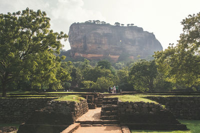 Old ruins of temple against sky