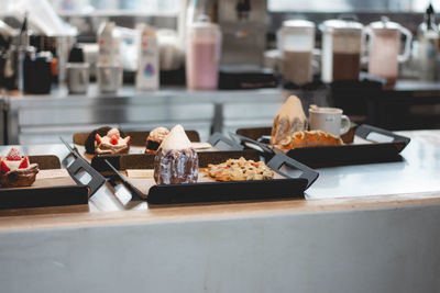 Food on table in restaurant