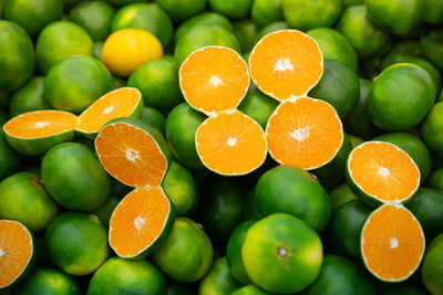 Full frame shot of oranges