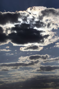 Low angle view of clouds in sky