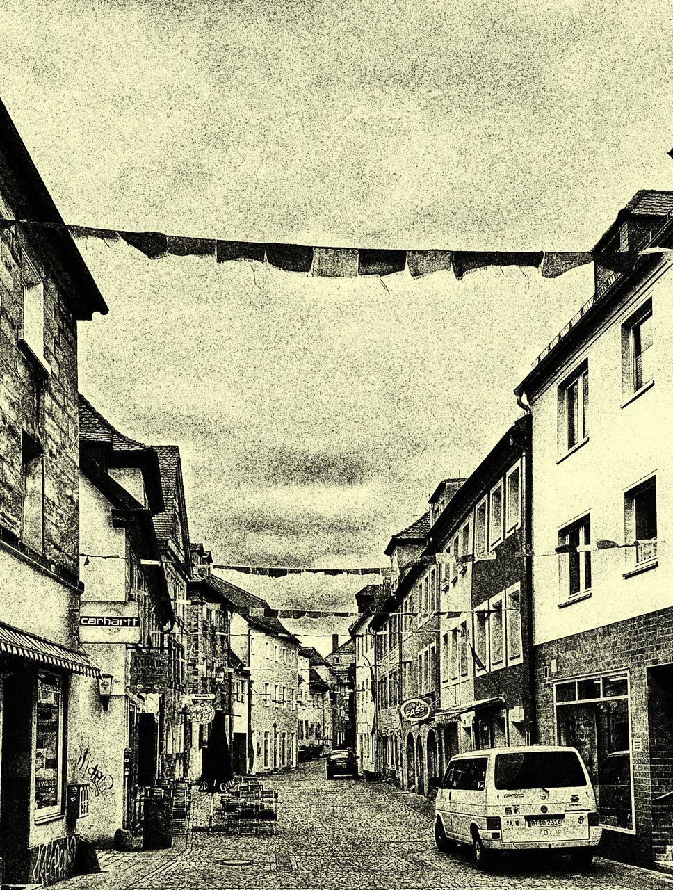 HOUSES AGAINST SKY