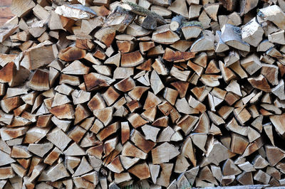 Full frame shot of firewood