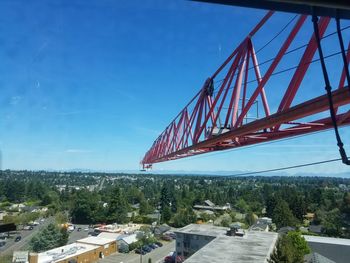 View of built structure against blue sky