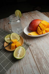 Fruits on table