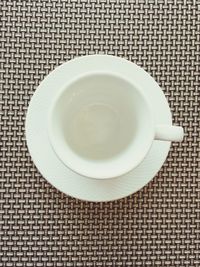 High angle view of coffee on table