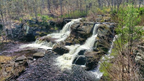 River flowing through rocks