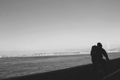 Woman standing on beach