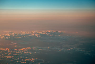 Aerial view of dramatic sky during sunset